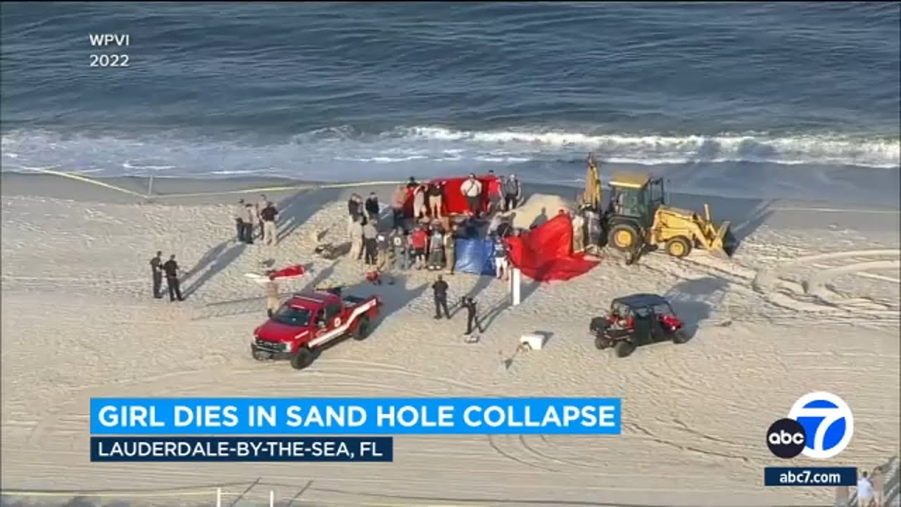 7-year-old girl dies after hole she dug in sand collapses on Florida ...