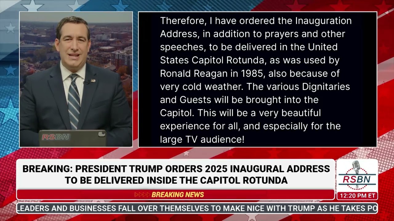 BREAKING President Trump Orders that the 2025 Inauguration to be held