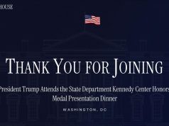 President Trump Attends the State Department Kennedy Center Honors Medal Presentation Dinner