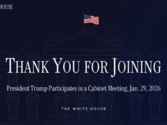 President Trump Participates in a Cabinet Meeting, Jan. 29, 2026